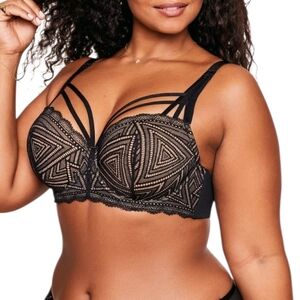 Adore Me Trezza Countour Plus Bra - Women's Size 42DD / 42E Sultry Lace Lingerie